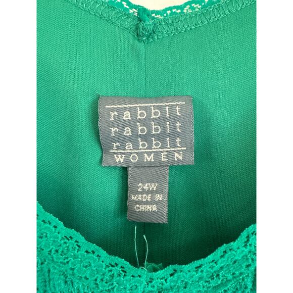 Rabbit Rabbit Rabbit Short Sleeve Lace Fit Flare Dress 24W - Picture 8 of 10